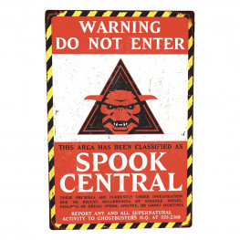 Ghostbustaers Metal Sign Spook Central